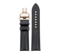 HYUOIND Compatible With Montblanc Leather Watch Strap - Star Collection Braided Cowhide - 20mm, 21mm, 22mm(Black Rose 1,21mm)