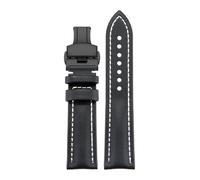 HYUOIND Compatible With Montblanc Leather Watch Strap - Star Collection Braided Cowhide - 20mm, 21mm, 22mm(White Black 1,23mm)