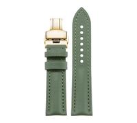 HYUOIND Compatible With Montblanc Leather Watch Strap - Star Collection Braided Cowhide - 20mm, 21mm, 22mm(Green Gold 1,23mm)
