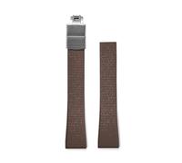 HYUOIND Compatible With Mosaic CTS Watch Strap 20mm 22mm Quick Release Spring Clasp Buckle Diver Compatible With Rolex Daytona Cartier FKM Rubber Watch Bands(Brown-Silver Buckle,20mm)