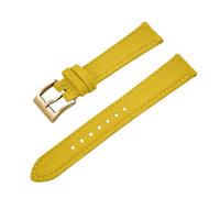 HYUOIND Compatible With Premium Grade Hybrid Leather Nylon Watch Bands 18mm 20mm 22mm Quick Release Spring bar Wristband Durable Casual Belts Straps(Yellow Gold,18mm)