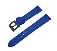 HYUOIND Compatible With Premium Grade Hybrid Leather Nylon Watch Bands 18mm 20mm 22mm Quick Release Spring bar Wristband Durable Casual Belts Straps(Blue Black,20mm)