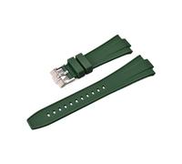 HYUOIND Compatible With Tissot PRX T137 liquid Silicone Watch Straps 12mm Quick Release Super Player 40mm Men Convex Rubber Watch Band(Green)