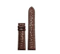 HYUOIND Crocodile Leather Watch Strap Compatible With Tissot Compatible With Longines Compatible With Omega Compatible With Mido Bracelet Men(Brown white-NO,20mm-width)