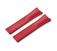 HYUOIND Design Curved End CTS FKM Rubber Watch Strap 20mm 22mm Quick Release Butterfly Buckle Adjustable Sport Band Compatible With Men Women(Red-No Buckle,22mm)