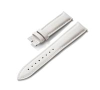 HYUOIND FKM Rubber Watch Strap 18/19/20/22mm Leather Quick Release Strap Compatible With Omega Longines Watch Belt Butterfly Buckle Bracelet(White-NO Buckle,19mm)