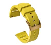 HYUOIND FKM Rubber Watch Strap 20mm 22mm Sport Watchband Quick Release Rubber Band Compatible With Omega Rolex Tissot Citizen Belt Men(Yellow-Gold Buckle,22mm)