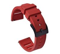 HYUOIND FKM Rubber Watch Strap 20mm 22mm Sport Watchband Quick Release Rubber Band Compatible With Omega Rolex Tissot Citizen Belt Men(Red-Black Buckle,22mm)