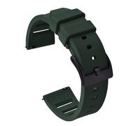 HYUOIND FKM Rubber Watch Strap 20mm 22mm Sport Watchband Quick Release Rubber Band Compatible With Omega Rolex Tissot Citizen Belt Men(Green-Black Buckle,20mm)