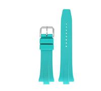HYUOIND Fluoro Rubber Strap 9mm Compatible With Citizen NJ0150 NJ0151 Mechanical Series Quick Release Men Sport FKM Watch Band Bracelet(Lake green)