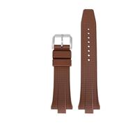 HYUOIND Fluoro Rubber Strap 9mm Compatible With Citizen NJ0150 NJ0151 Mechanical Series Quick Release Men Sport FKM Watch Band Bracelet(Brown)