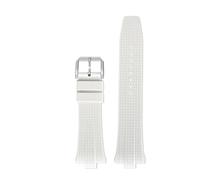 HYUOIND Fluoro Rubber Strap 9mm Compatible With Citizen NJ0150 NJ0151 Mechanical Series Quick Release Men Sport FKM Watch Band Bracelet(White)