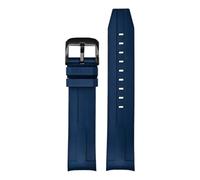 HYUOIND Fluororubber FKM Watch Strap Compatible With Tissot 1853 Seastar series T120 21mm Curved Watch Band(Rose Green)
