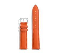 HYUOIND Leather FKM Watch Strap 18mm 19mm 20mm 22mm Rubber FKM Leather Watchbands Quick Release Compatible With Each(Orange,18mm)