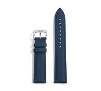 HYUOIND Leather FKM Watch Strap 18mm 19mm 20mm 22mm Rubber FKM Leather Watchbands Quick Release Compatible With Each(Navy Blue,19mm)