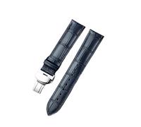 HYUOIND Leather Strap Compatible With Tissot Le Locle T41 T006 PRC200 Watch Strap Wrist Belt Watch Bracelet 1853 Watchband Men 19MM 20MM 21MM 22MM(Blue-silver,18mm)