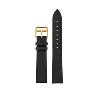 HYUOIND Leather Strap Of The Watch Is Compatible With Hermes Fashionable Comfortable Soft Cowhide Bracelet 14mm16mm 18mm(Black gold,16mm)