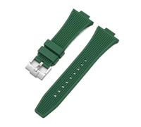 HYUOIND Liquid Silicone Watch Band Compatible With Tissot PRX Series 12mm T137.407/T137.410 Super Player Rubber Watch Strap Bracelet(Green-S)