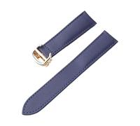 HYUOIND Nylon Strap Compatible With Cartier London Key Foldover Clasp Black Royal Blue Men's And Women's 17 18 20mm Watch Accessories(Royal blue gold,16)