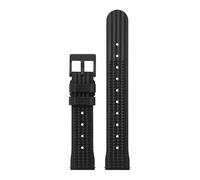 HYUOIND Premium Soft Rubber Waffle Watchband 20mm 22mm Quick Release Replacement Durable Strap Compatible With Sea Ghost Compatible With Abalone Compatible With Monster(Black Black,20mm)