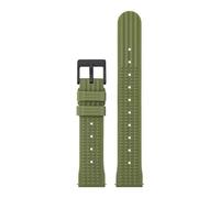 HYUOIND Premium Soft Rubber Waffle Watchband 20mm 22mm Quick Release Replacement Durable Strap Compatible With Sea Ghost Compatible With Abalone Compatible With Monster(Green Black,22mm)