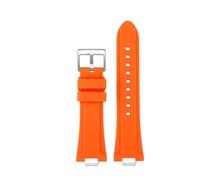 HYUOIND Quick Release Interface Watchband Compatible With 1853 TISSOT PRX T137.407 T137.410 Super Player Men's Silicone Rubber Watch Strap 26x12mm(Orange-steel pin,24-11mm)