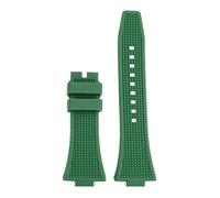 HYUOIND Silicone Rubber Watch Strap Compatible With Tissot PRX Super Player T137.407/410 27 * 12mm Sky Dark Blue Green Black Orange White Watchband(Green-NO BK)
