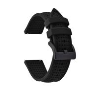 HYUOIND Soft Breathable Silicone Rubber Watch Strap 18mm 20mm 22mm Quick Release Strap Sport Diving Bracelets Compatible With Omega(All Black-Black,18mm)