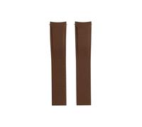 HYUOIND Universal Curved End FKM Watch Strap 20mm 21mm 22mm Sailcloth CTS No Gap Watch Band Compatible With Omega Tudor Rolex Longines(Brown,21MM_ROSE GOLD BUCKLE)