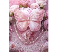 Hyupuanj 5D DIY Diamond Painting Kit Butterfly Pink, 36x48in h-423
