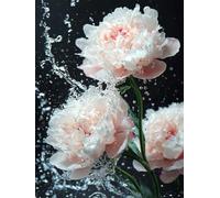 Hyupuanj 5D DIY Diamond Painting Kit Pink Peony, 20x28in h-277
