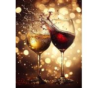 Hyupuanj 5D DIY Diamond Painting Kit Wine Glass, 36x48in h-388