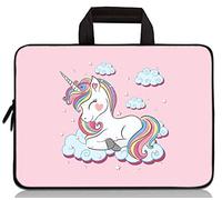HYUTOTA 11 11.6 12.1 12.5 inch Laptop Carrying Bag Chromebook Case Notebook Ultrabook Bag Tablet Cover Neoprene Sleeve Fit Apple MacBook Air Samsung Google Acer HP DELL Lenovo Asus(Pink Unicorn)