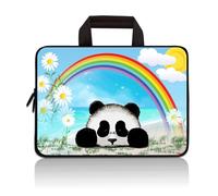 HYUTOTA 11 11.6 12.1 12.5 inch Laptop Carrying Bag Chromebook Case Notebook Ultrabook Bag Tablet Cover Neoprene Sleeve Fit Apple MacBook Air Samsung Google Acer HP DELL Lenovo Asus(Panda Rainbow)