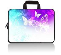 HYUTOTA 14 15 15.4 15.6 inch Laptop Handle Bag Computer Protect Pouch Holder Notebook Sleeve Neoprene Cover Soft Carrying Travel Case Fit Dell Lenovo HP Chromebook ASUS Acer(Colorful Butterflies)
