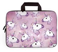 HYUTOTA 14 15 15.4 15.6 inch Laptop Handle Bag Computer Protect Pouch Holder Notebook Sleeve Neoprene Cover Soft Carrying Travel Case Fit Dell Lenovo Toshiba HP Chromebook ASUS Acer(Pink Unicorn)