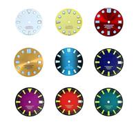 Hyuwdai 1pcs 28.5mm Green Luminous NH35 Modified dial Watch Accessories Watch S Logo(BPJG10)