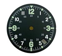 Hyuwdai 1pcs 28.5mm Watch dial for nh Series 35 Movement Single Calendar Watch dial Parts(Black)