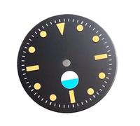 Hyuwdai 1pcs 29mm Black Watch Dial Face Fit Automatic NH35A NH36A ETA2824 PT5000 Luminous Silver Edge Yellow Hands(Blue dial,for ETA2824 PT5000)