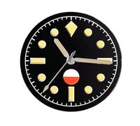 Hyuwdai 1pcs 29mm Black Watch Dial Face Fit Automatic NH35A NH36A ETA2824 PT5000 Luminous Silver Edge Yellow Hands(Dial and Hand,for ETA2824 PT5000)