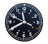 Hyuwdai 1pcs 29mm Black White Luminous Fit NH35A Watch Dial Face Hand Set Date Window for 3.8 Crown Dive Men Watch Case Accessories(Black Set)