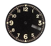 Hyuwdai 1pcs 29mm Black White Luminous Fit NH35A Watch Dial Face Hand Set Date Window for 3.8 Crown Dive Men Watch Case Accessories(Black(NH36))