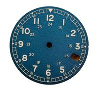 Hyuwdai 1pcs 29mm Black White Luminous Fit NH35A Watch Dial Face Hand Set Date Window for 3.8 Crown Dive Men Watch Case Accessories(Green)