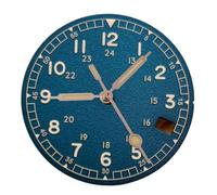 Hyuwdai 1pcs 29mm Black White Luminous Fit NH35A Watch Dial Face Hand Set Date Window for 3.8 Crown Dive Men Watch Case Accessories(Green Set)