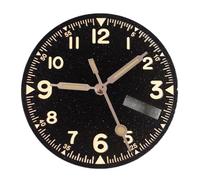 Hyuwdai 1pcs 29mm Black White Luminous Fit NH35A Watch Dial Face Hand Set Date Window for 3.8 Crown Dive Men Watch Case Accessories(Black Set(NH36))