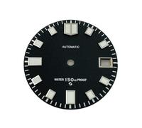 Hyuwdai 1pcs Diameter 28.5mm S Logo Watch Dials Green Luminous Dial Watches Accessories for NH35 NH36 4R 7S Automatic Movement(142)