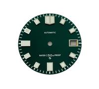Hyuwdai 1pcs Diameter 28.5mm S Logo Watch Dials Green Luminous Dial Watches Accessories for NH35 NH36 4R 7S Automatic Movement(144)