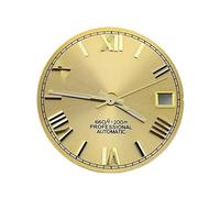 Hyuwdai 1pcs No Logo 28.5mm NH35 Dial Hands Face Needles Pointers NH35 NH36 Automatic Movement Watch Parts Replacement(with S logo1)
