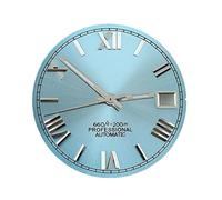Hyuwdai 1pcs No Logo 28.5mm NH35 Dial Hands Face Needles Pointers NH35 NH36 Automatic Movement Watch Parts Replacement(with S logo11)