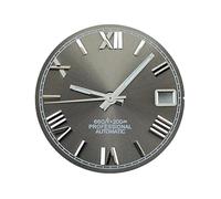 Hyuwdai 1pcs No Logo 28.5mm NH35 Dial Hands Face Needles Pointers NH35 NH36 Automatic Movement Watch Parts Replacement(with S logo4)